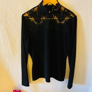 Alice & Olivia Black Lace Blouse♠️